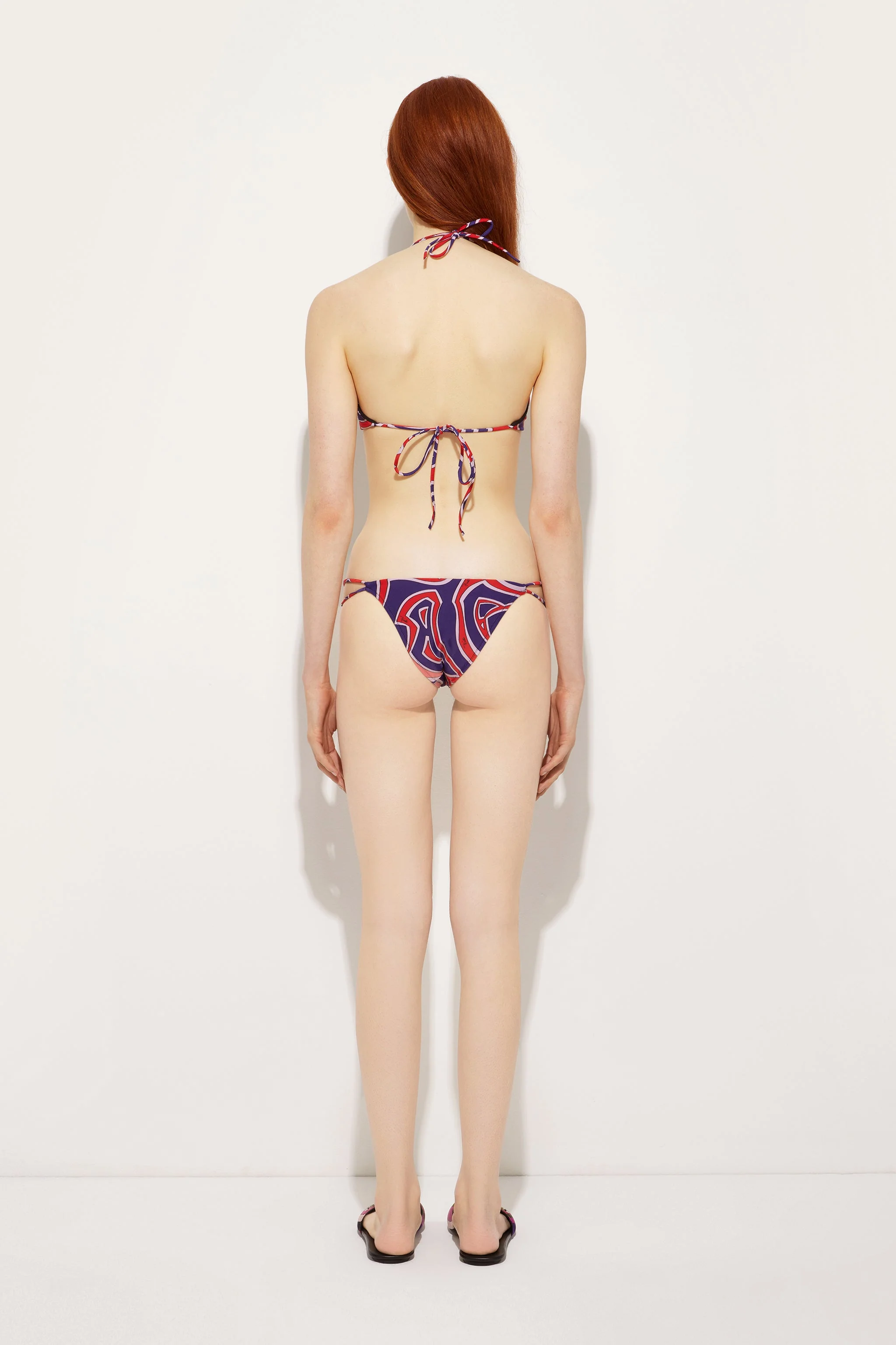 Top Bikini a Triangolo con Stampa Labirinto - Image 4