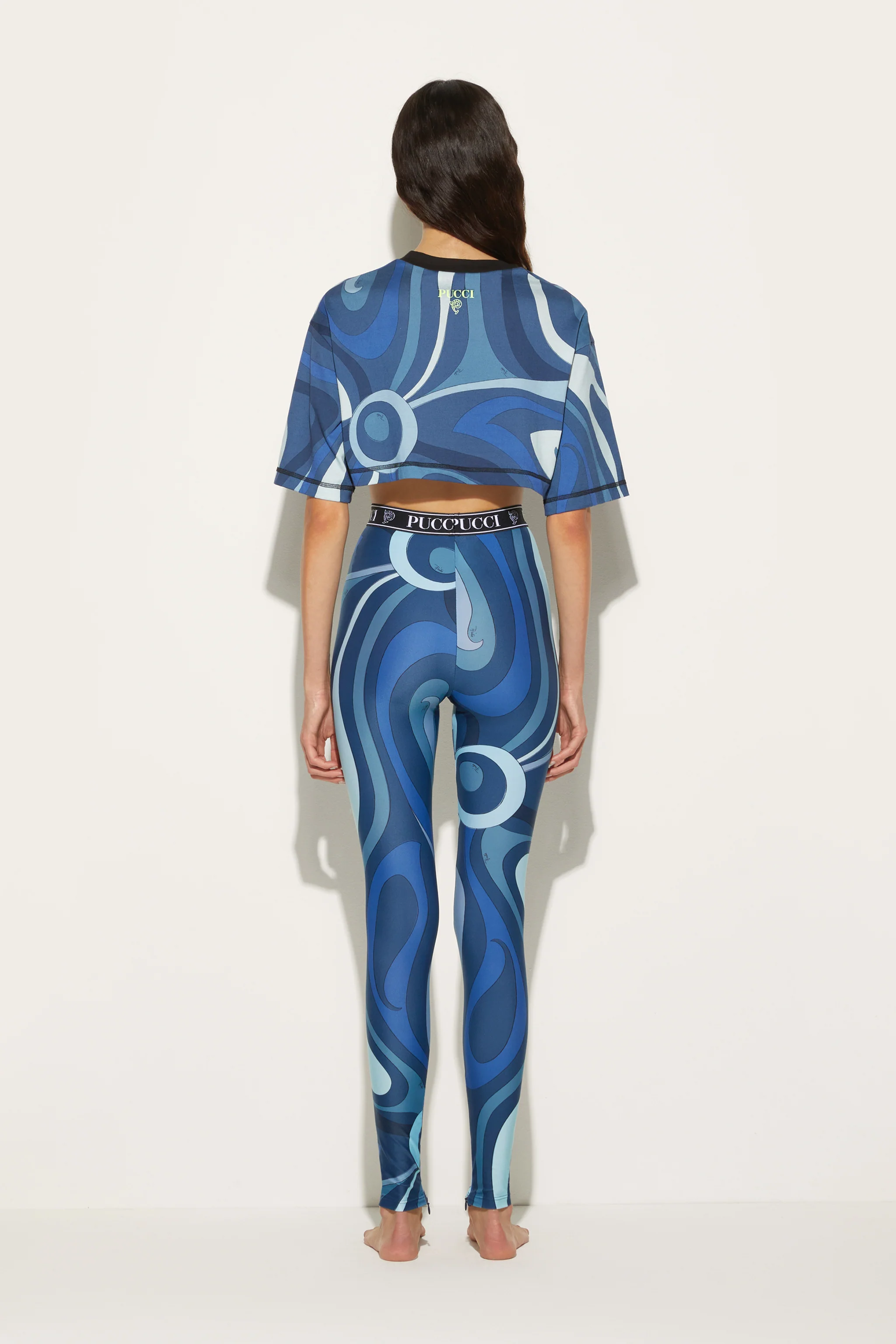 Crop top con stampa Marmo - Image 4