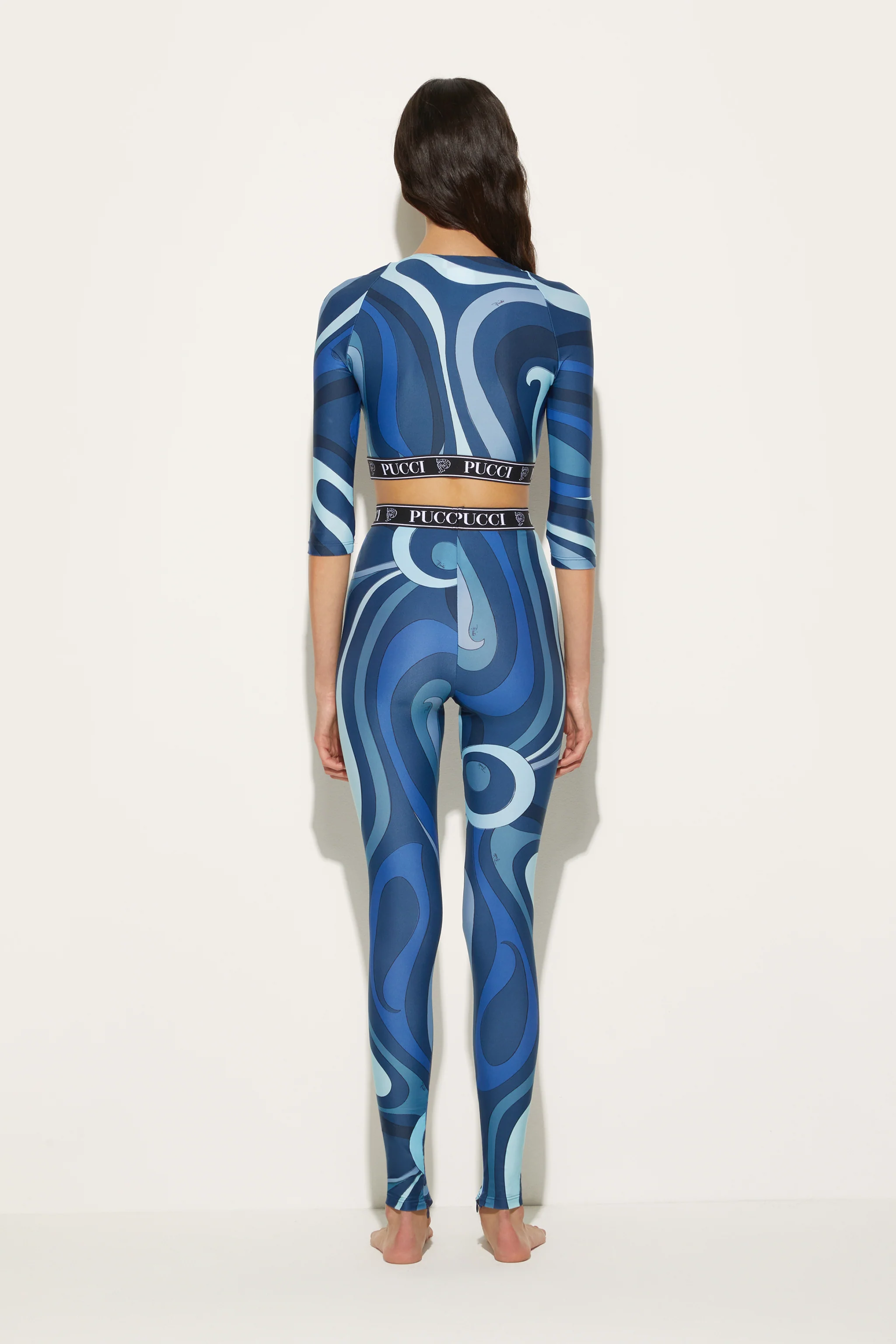 Crop top con stampa Marmo - Image 4