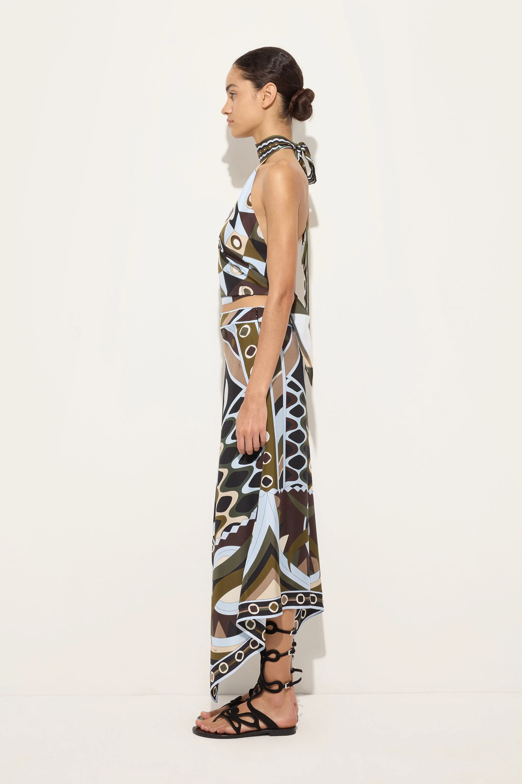Top in seta in Stampa Occhi - Image 3