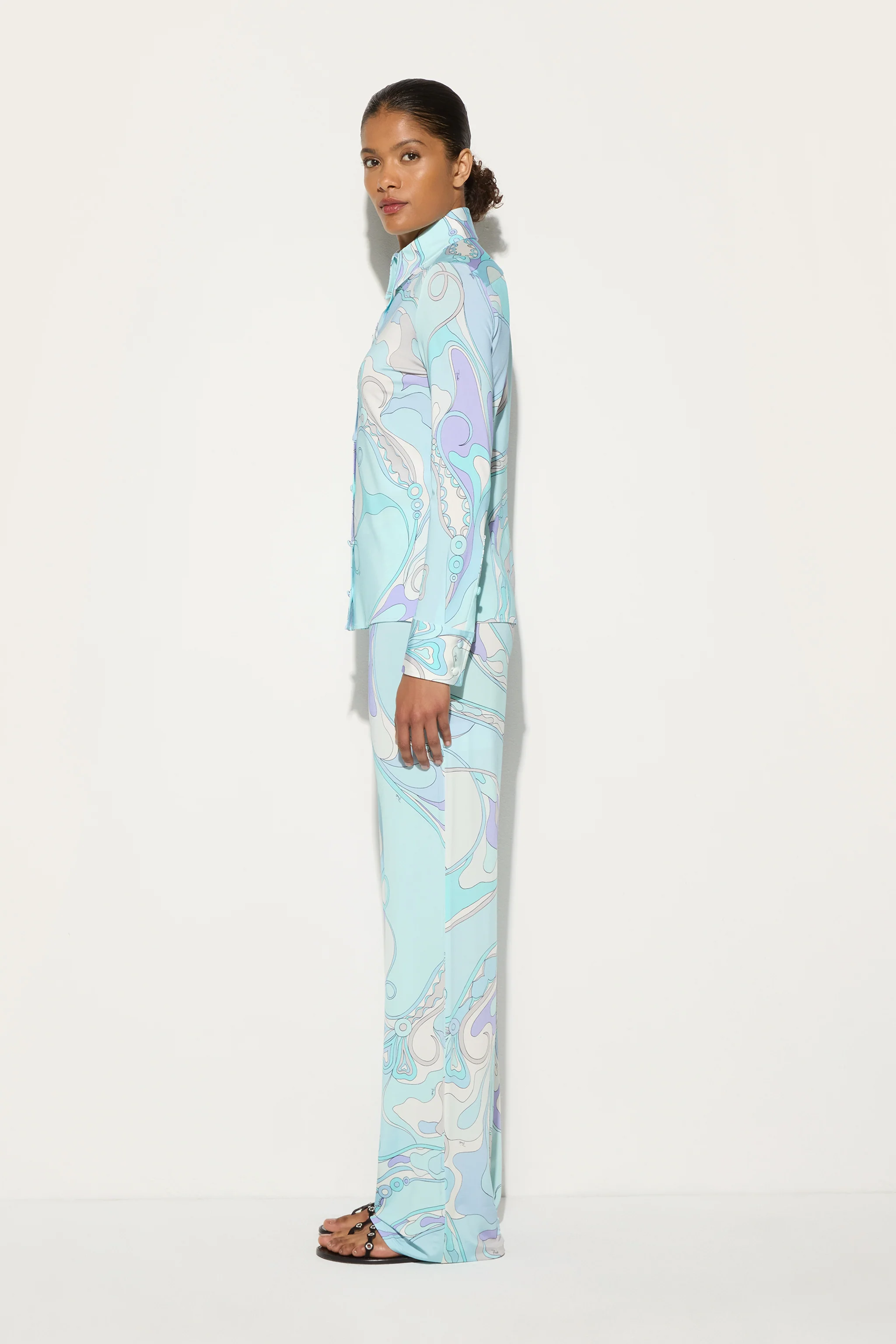 Pantaloni con Stampa Orchidee - Image 3
