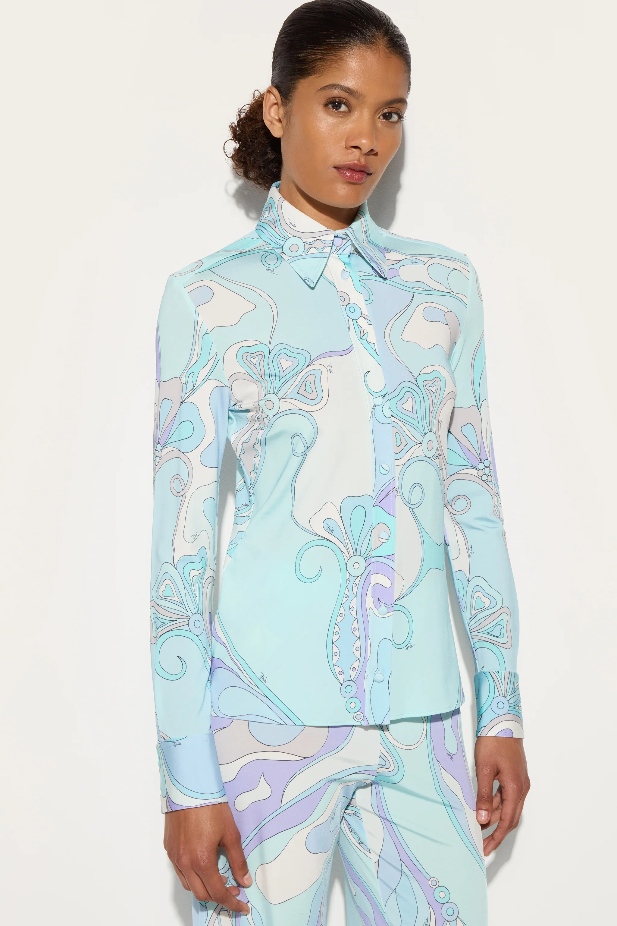 Camicia in Stampa Orchidee - Image 5