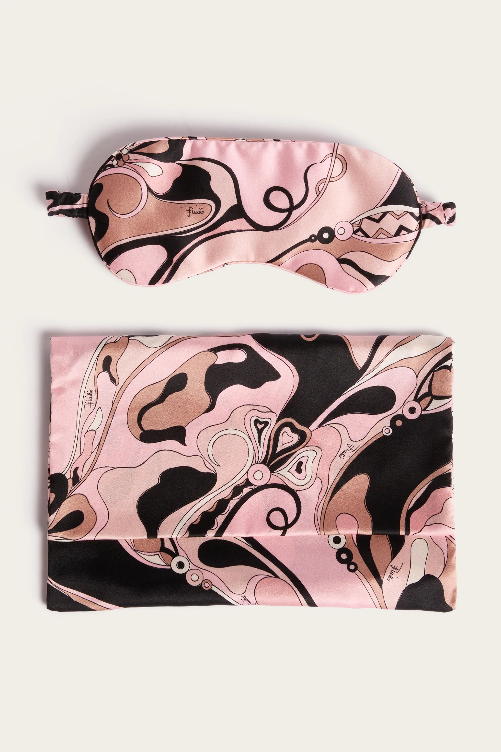 Set Notte in Seta Stampa Orchidee - Image 3
