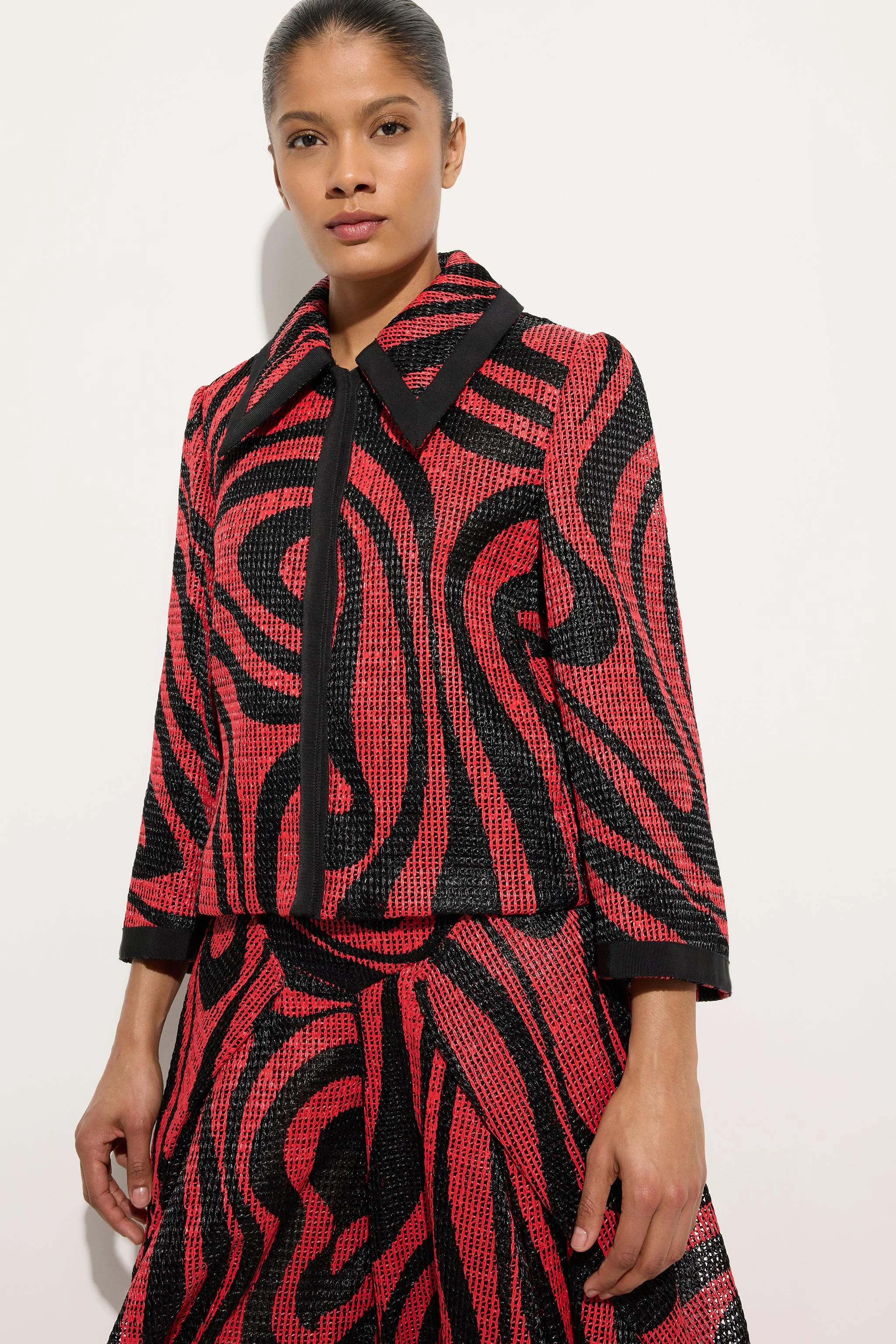 Giacca Caban in Raffia Stampata - Image 5