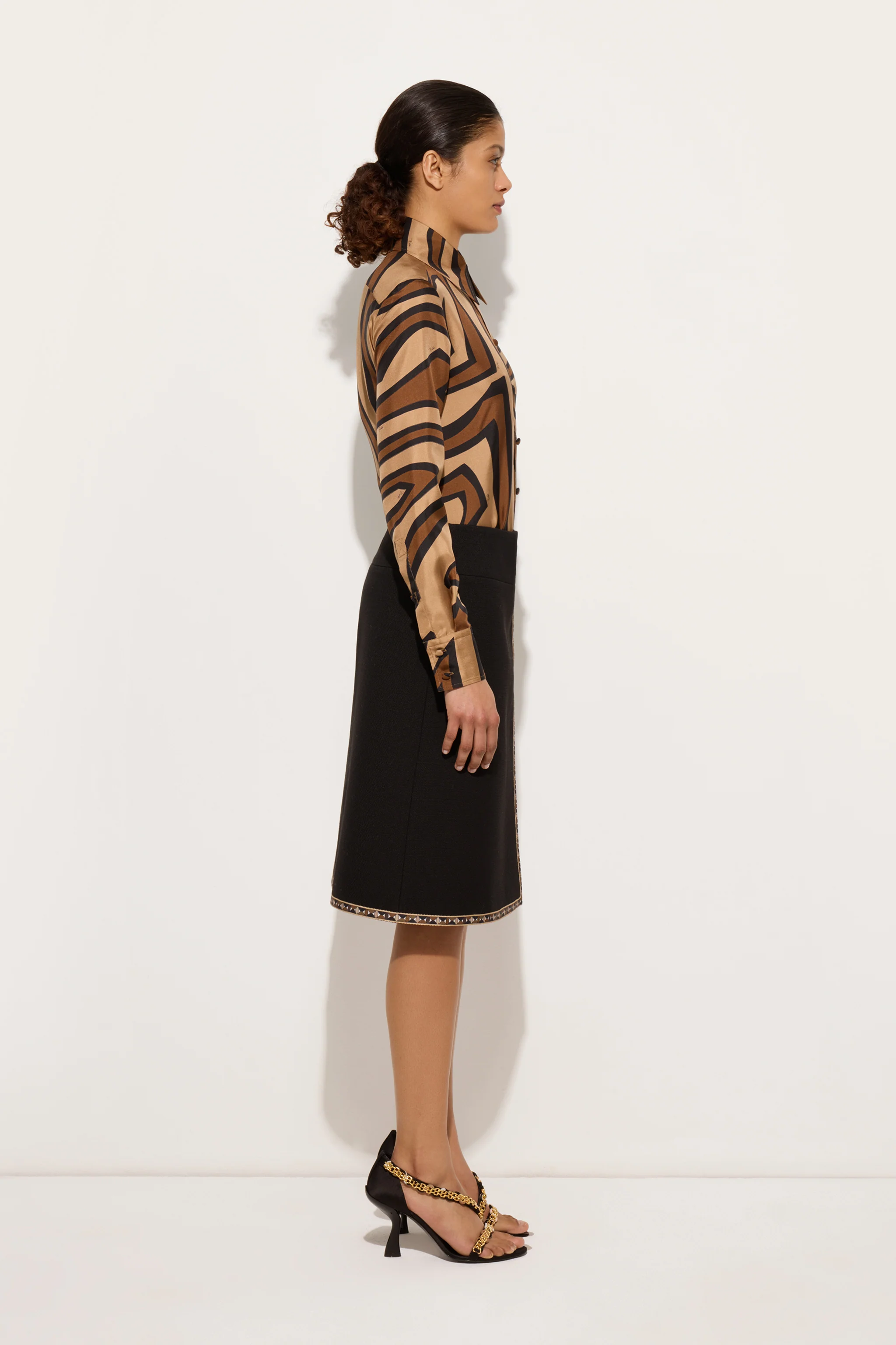 Wool Skirt with Printed Details - Image 3